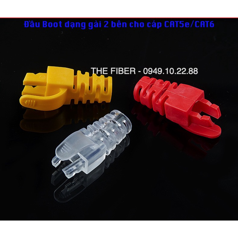 Đầu boot dạng gài 2 bên cho cáp mạng CAT5e/CAT6