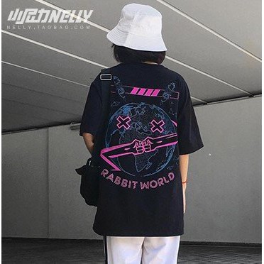 Áo phông Unisex nam nữ tay lỡ dáng rộng Trái đất