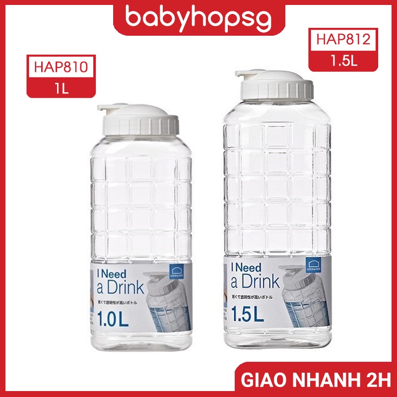 Bình đụng nước Lock&Lock Chess Water Bottle HAP810 1L HAP812 1.5L - BABYHOPSG