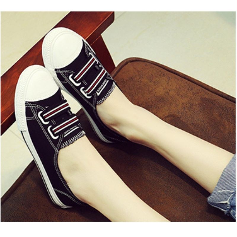 Giày Lười Nữ Slip On vải Thời Trang Đế Mềm Siêu Xinh Mery Shoes - A105