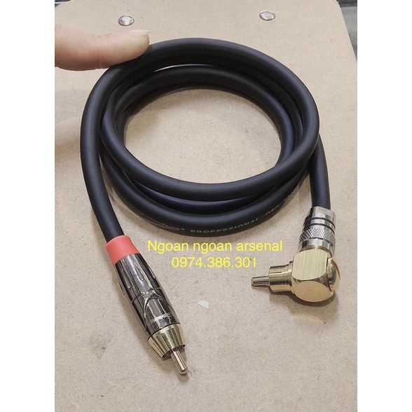 Dây tín hiệu Coaxial AV RCA cong bẻ góc chất lượng