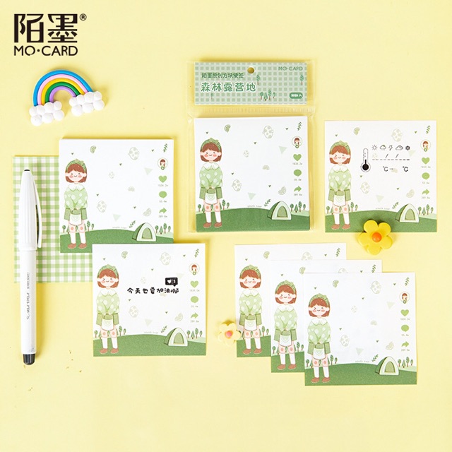 Tập 50 tờ giấy nhớ, giấy ghi chú cô gái