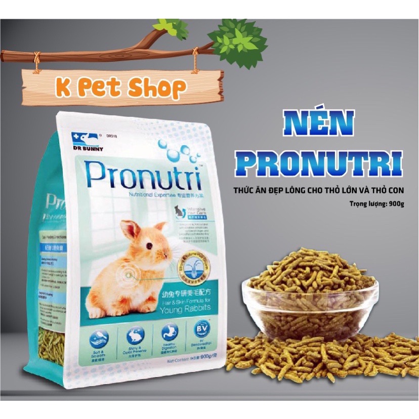 NÉN THỎ PRONUTRI  THỨC ĂN ĐẸP LÔNG DÀNH CHO THỎ BỌ...