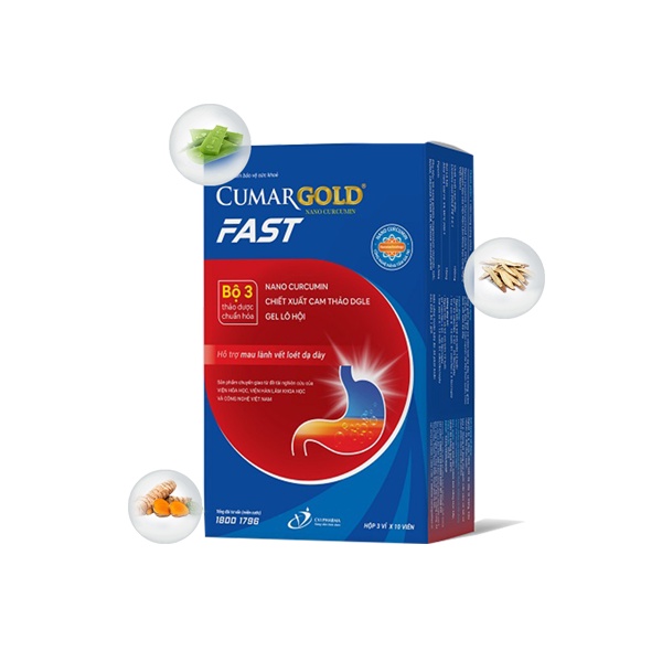 CUMARGOLD FAST - Nano curcumin - Nano nghệ - Đau dạ dày
