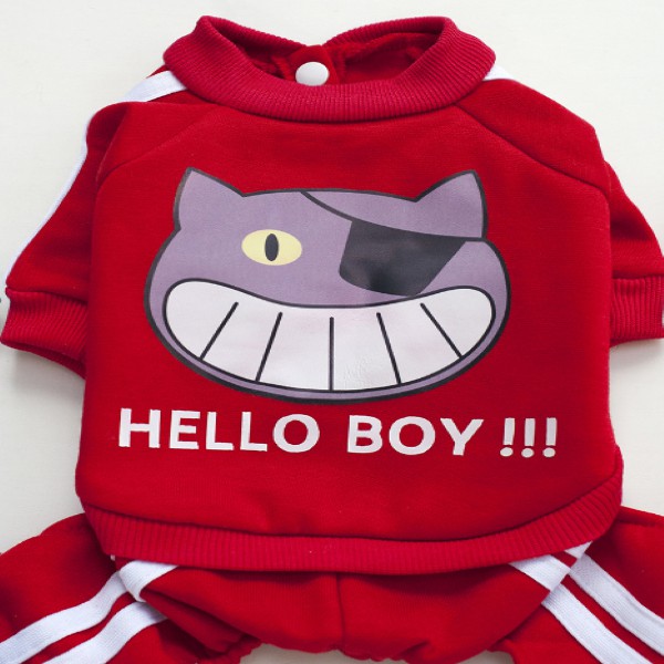 🌸 Hello Boy Quần Áo Chó Mèo Thú Cưng 4 Chân Siêu Đáng Yêu