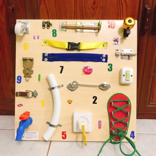 Bảng bận rộn, bảng busy board đồ chơi thông minh cho bé từ 8 tháng tuổi