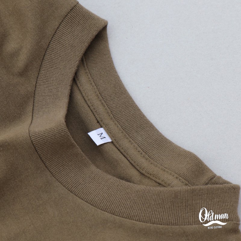 Áo Thun Vintage Nam Trơn Basic OLDMAN, Áo Phông Nam Retro 230g 100% Cotton, Vải Dày, Mịn, Kiểu Dáng Trẻ Trung | BigBuy360 - bigbuy360.vn