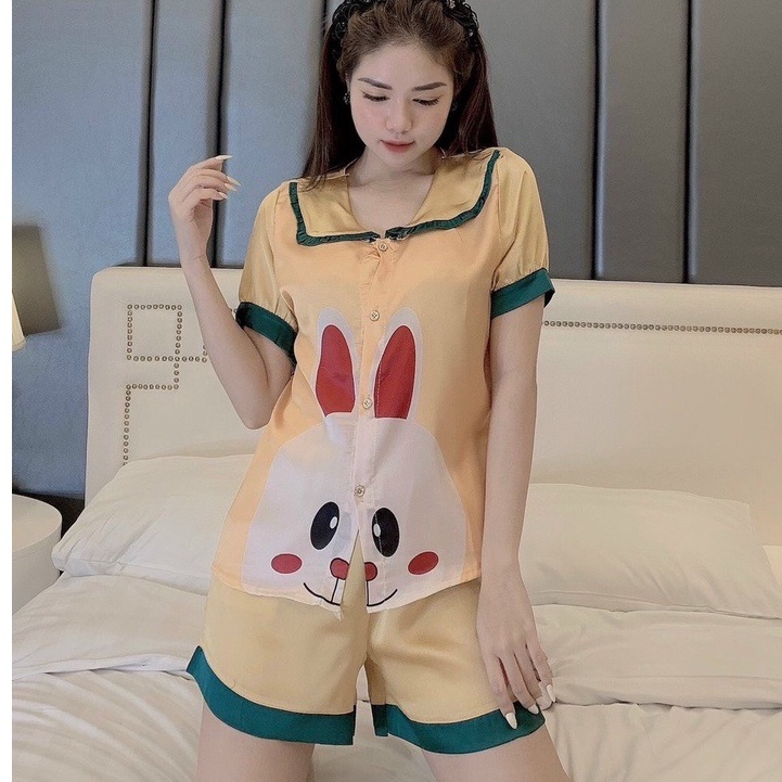 [MẪU MỚI HOT] Đồ Ngủ Nữ, Bộ Pijama Lụa Tay Ngắn Dễ Thương, Hàng có sẵn SLL. | BigBuy360 - bigbuy360.vn