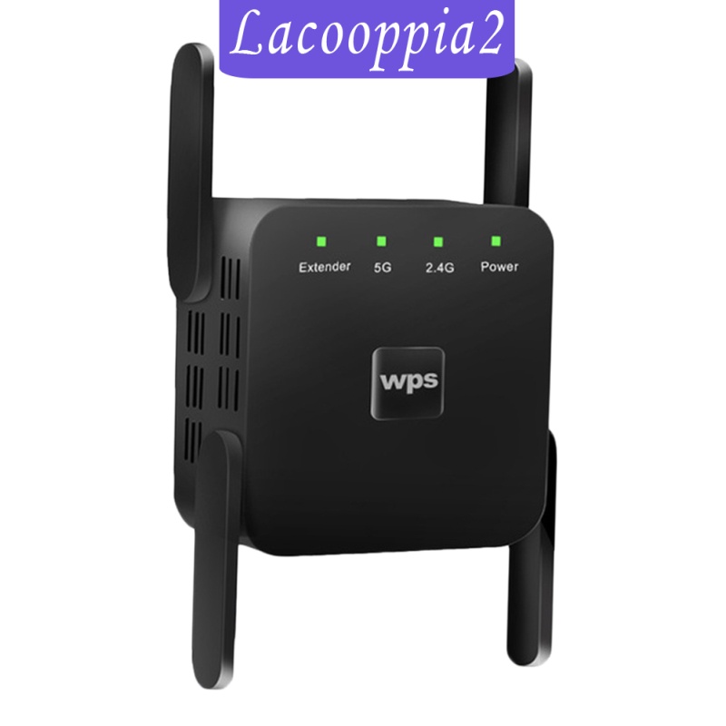 [LACOOPPIA2]1200Mbps 2.4G 5G Wireless Wifi Repeater 4 Antenna Signal Booster US Plug