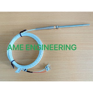 Cảm biến nhiệt độ Pt100 Taiwan, Ø5x100mm, dây tín hiệu 3 mét Teflon 10BP5.0D100LE3.0MT - Hàng CAHO chính hãng