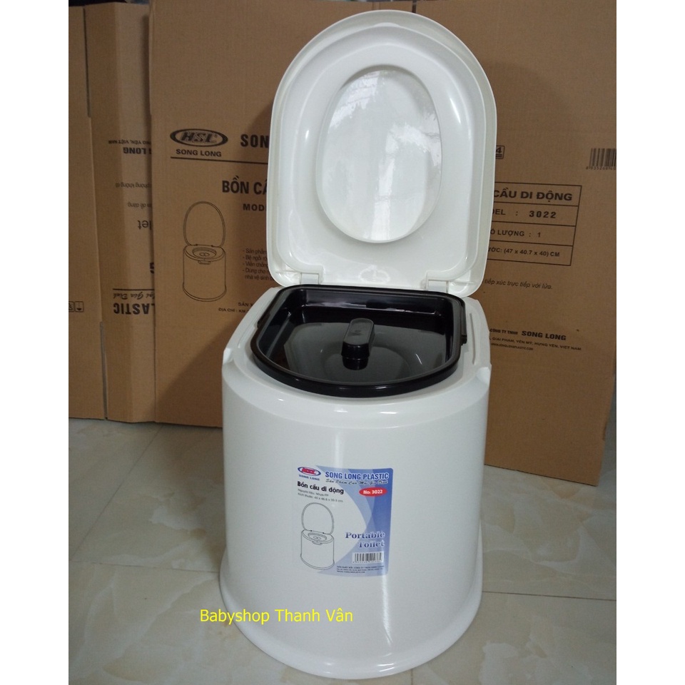 Bô nhựa thiết kế kiểu bồn cầu di động dành cho người già, người bệnh, trẻ em...
