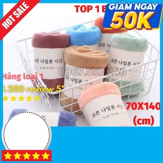 Khăn tắm lông cừu hàn quốc cao cấp 70x140 cm chất bông siêu mềm mịn thấm nước cực nhanh dùng cho khách sạn bé sơ sinh