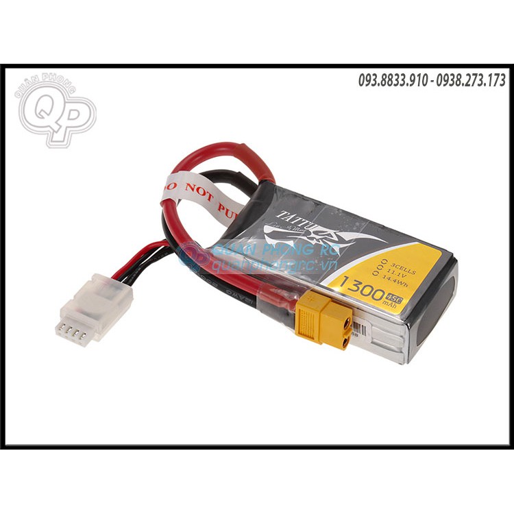 Pin Tattu 11.1V 1300Mah Lipo 45C