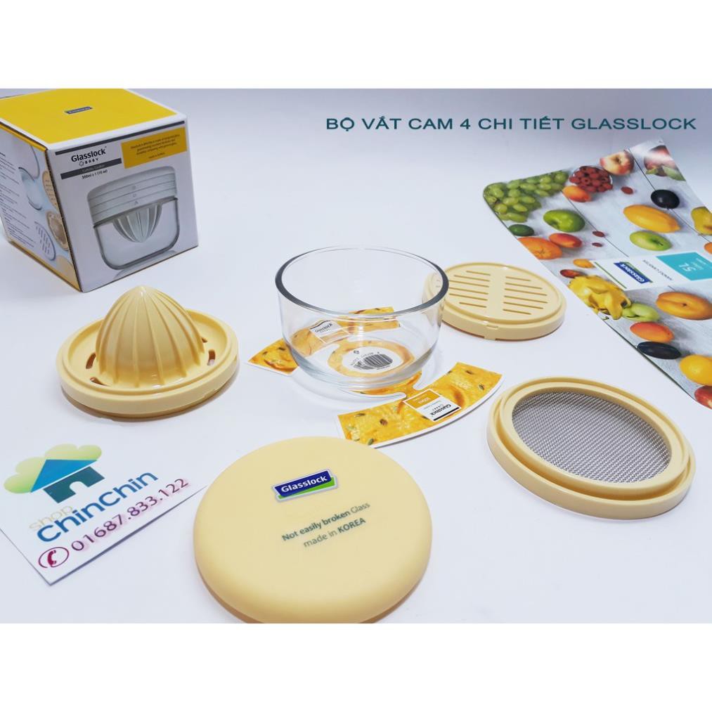Dụng cụ ép Cam +Bộ chế biến đồ ăn dặm cho bé GLASSLOCK GL1232