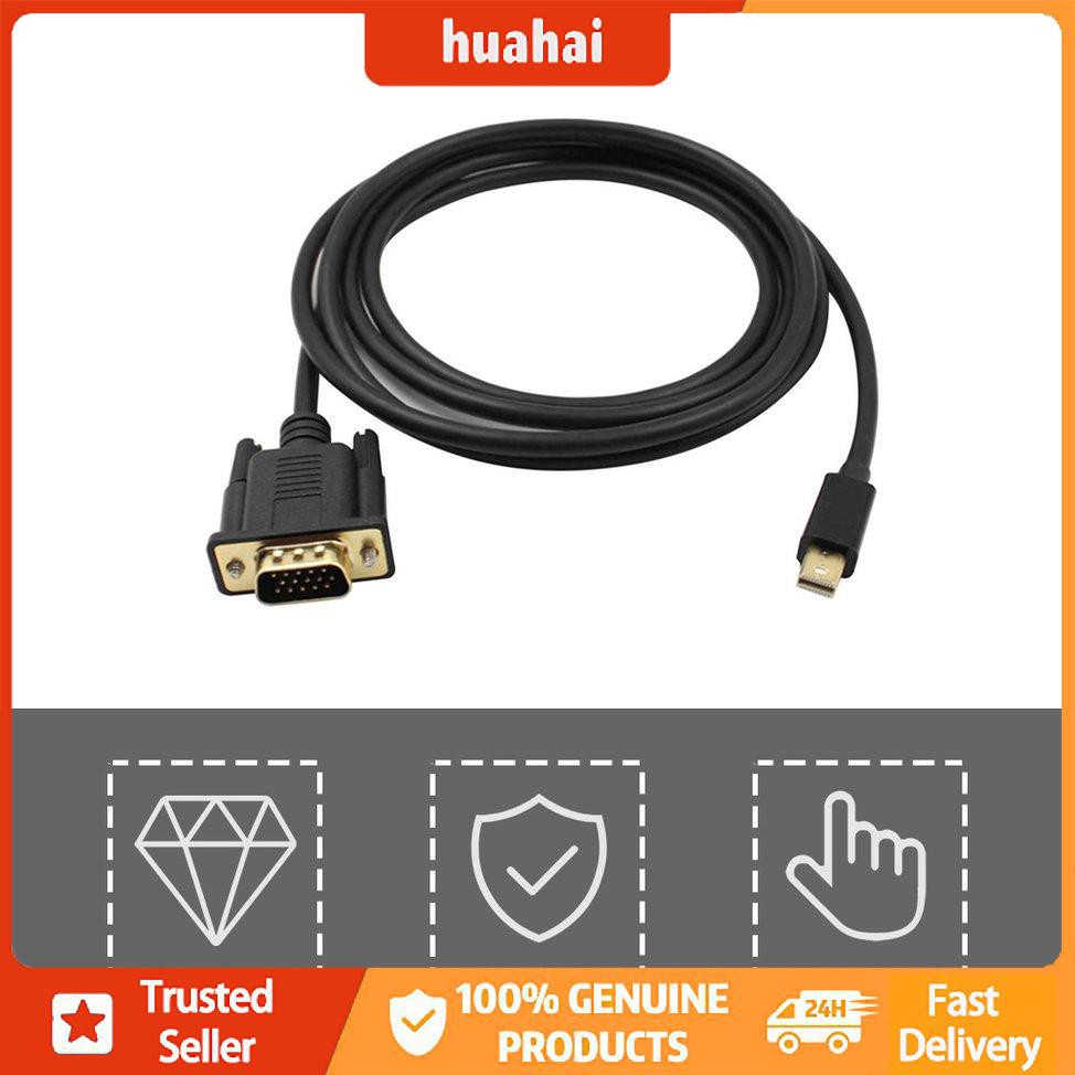 1.8m Mini DisplayPort to VGA Cáp chuyển đổi 1080P DP sang VGA Cáp cho MacBook