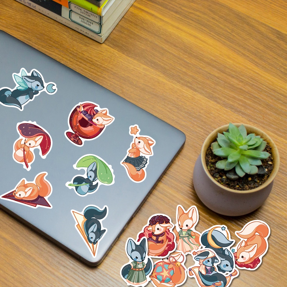 Set 50 Miếng Dán Chống Nước Họa Tiết graffiti Phong Cách Trung Hoa Dễ Thương Trang Trí Điện Thoại / Sổ Tay / Vali