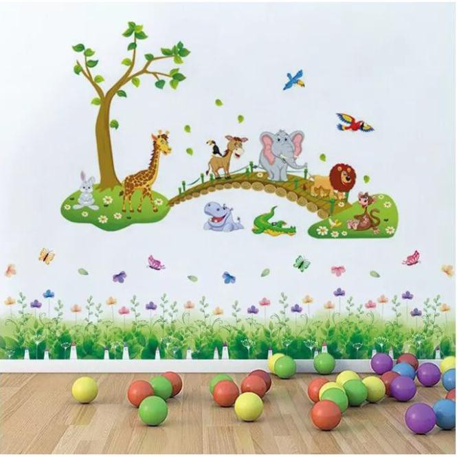 20 Mẫu Combo 2 Decal Dán Tường Động Vật Cho Bé