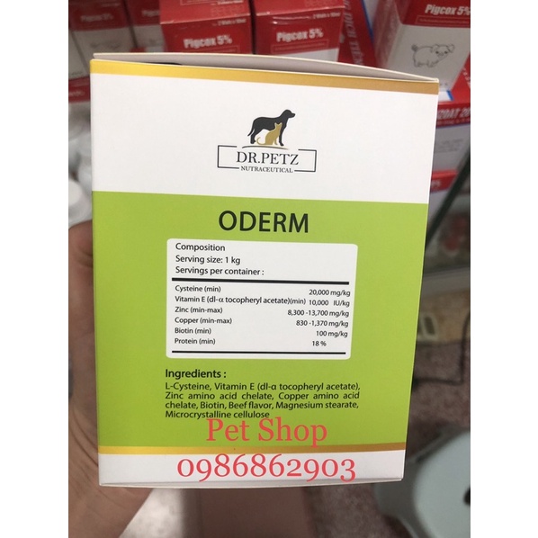 Viên kích mọc lông ở chó mèo Dr. Petz Oderm 1 viên