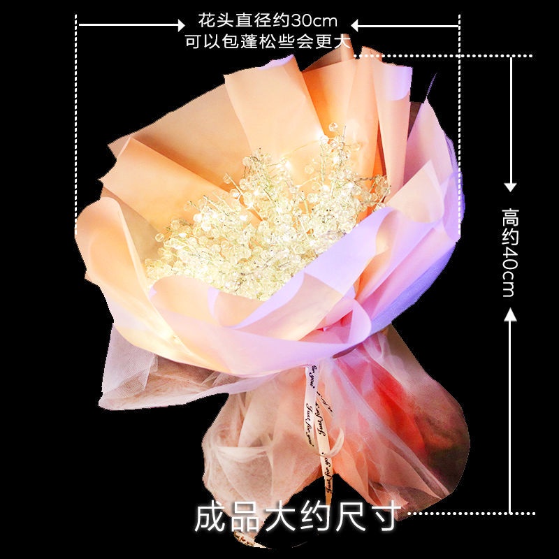 Bó Hoa Gypsophila Tự Làm Đính Hạt Sáng Tạo Làm Quà Tặng Sinh Nhật Cho Bạn Gái