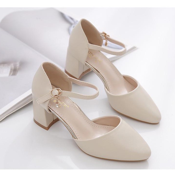 Giày cao gót nữ đẹp đế vuông siêu tôn dáng mã BBC16 cao 5cm