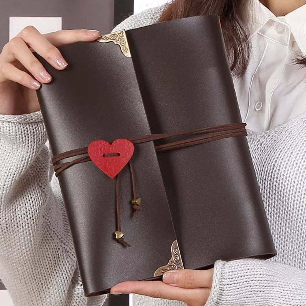 30 page Photo Album Leather Scrapbook Gifts Vintage Albums Travel Holiday DIY