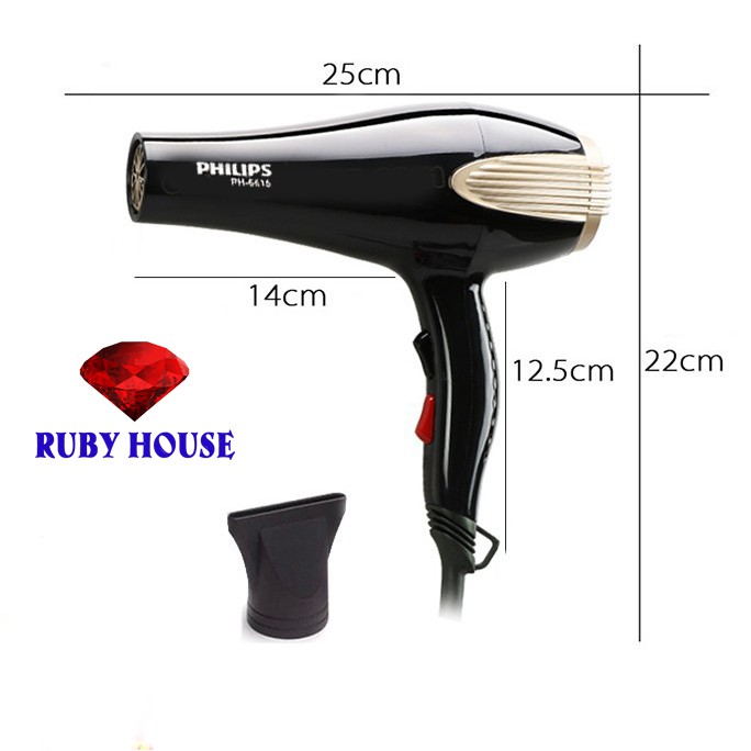 [CHÍNH HÃNG] Máy sấy tóc Phillips 6000W TH 6615 - Ruby House