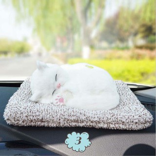 Cún mèo than hoạt tính khử mùi xe ô tô, trang trí taplo xe hơi có tiếng kêu dễ thương size lớn 21x28cm