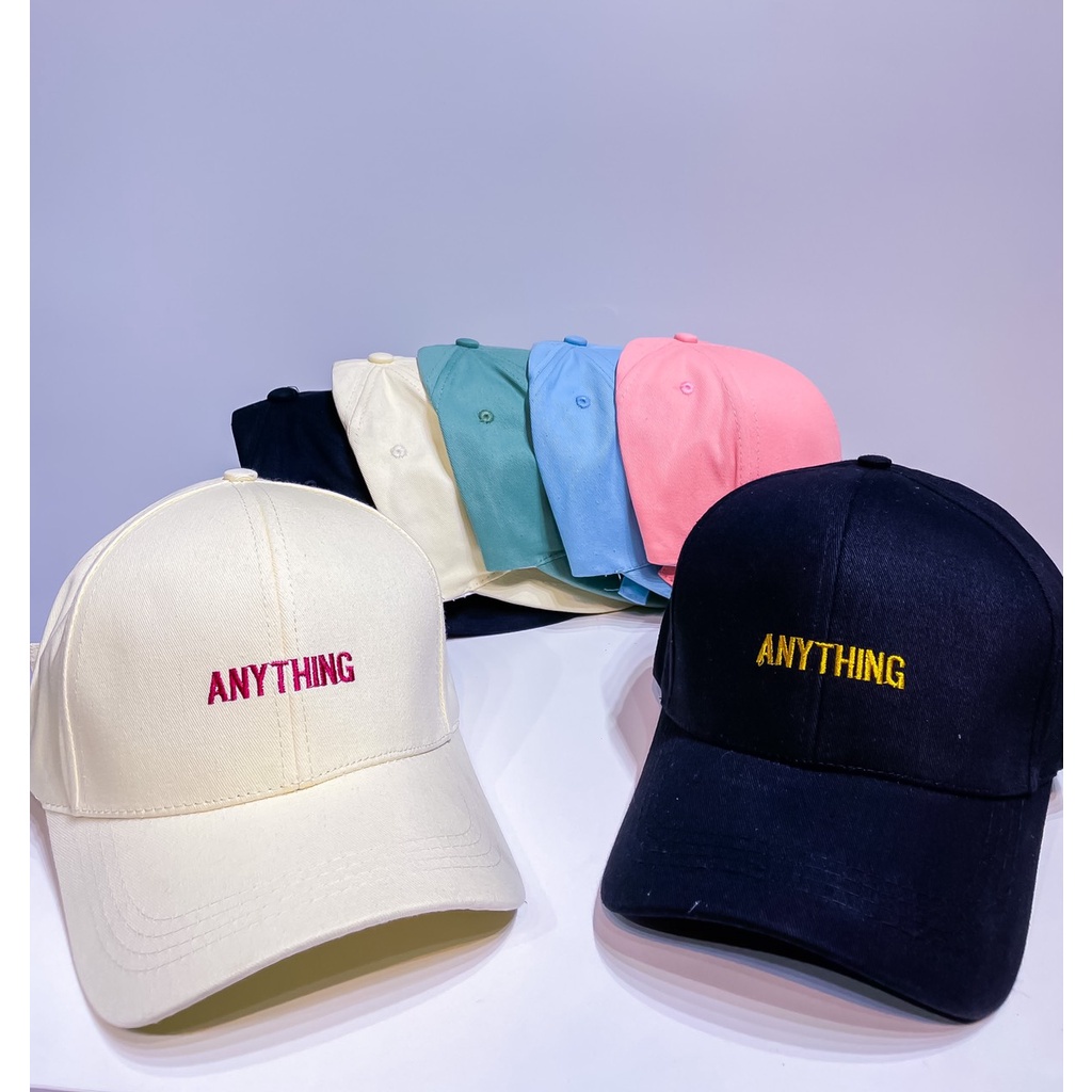 Mũ Lưỡi Trai Nón Kết Nhung Cao Cấp Thêu Chữ Anything Phong Cách Hàn Quốc - Hata24h