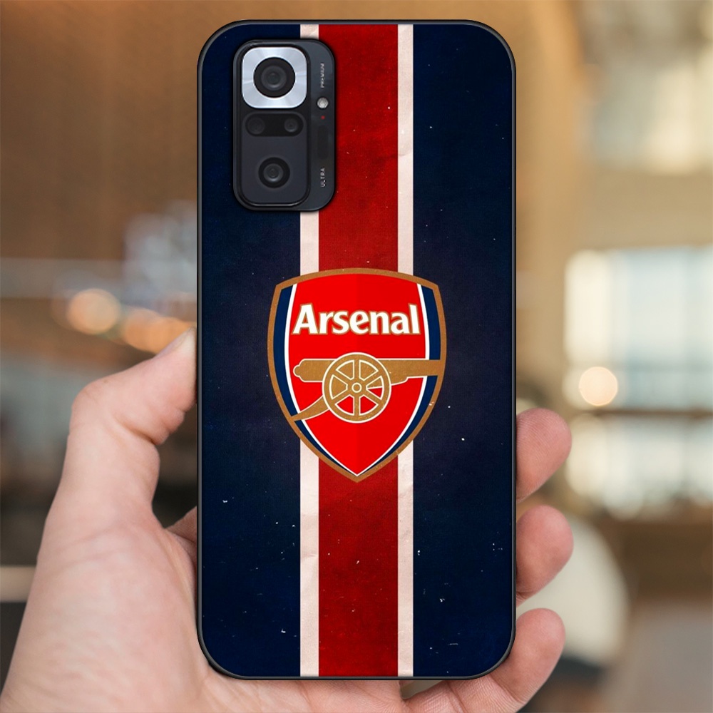Ốp lưng Xiaomi Redmi Note 10 Pro viền đen in hình Arsenal FC