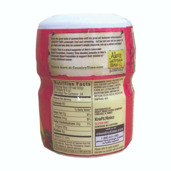 Bột pha nước chanh dâu Country time Strawberry Lemonade hộp 510gr của Mỹ, date 10/22