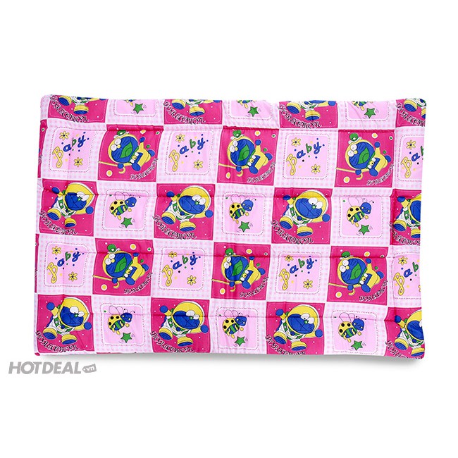 Nệm Lót Gòn Cotton Thắng Lợi Cho Bé 105 x 72 Cm TH Bobo màu Hồng