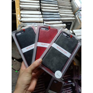Ốp điện thoại X-Level TPU phối da PU màu trơn nhám cho iPhone 7 PLus/ 8 Plus