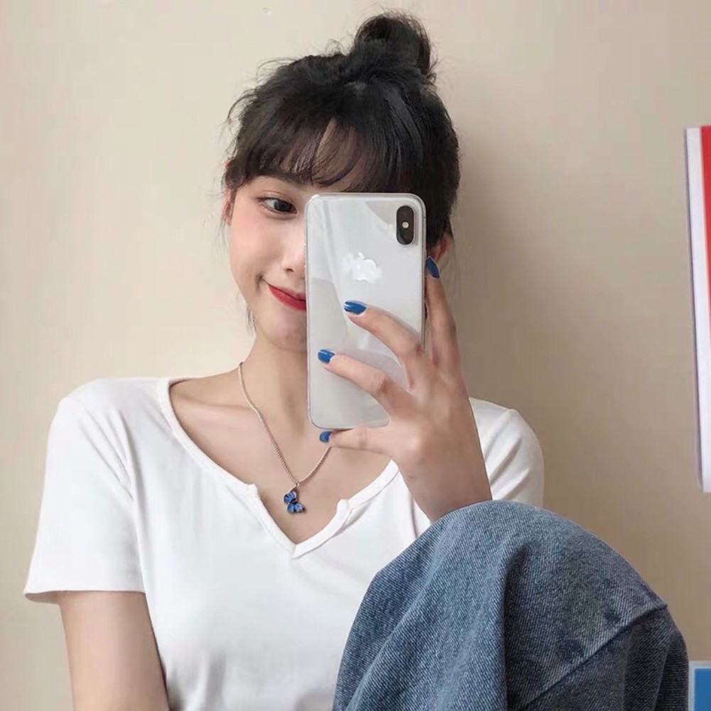 Dây chuyền mặt hình bươm bướm nhiều màu sắc tùy chọn thời trang cho nữ