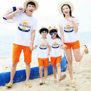 Áo gia đình Summer Holiday chất cotton co giãn 4 chiều
