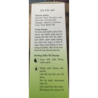 sữa rửa mặt trà xanh nice one 75ml