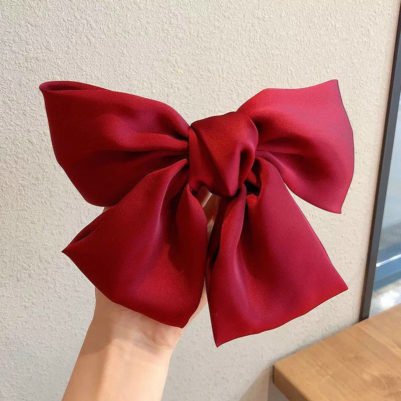 Kẹp tóc nơ chất liệu vải satin cao cấp,phong cách Hàn Quốc sang chảnh