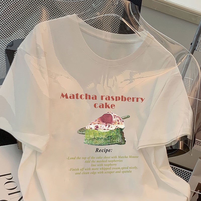 Áo Thun Tay Ngắn Dáng Rộng In Họa Tiết Dễ Thương Thời Trang Mùa Hè Cho Nữ