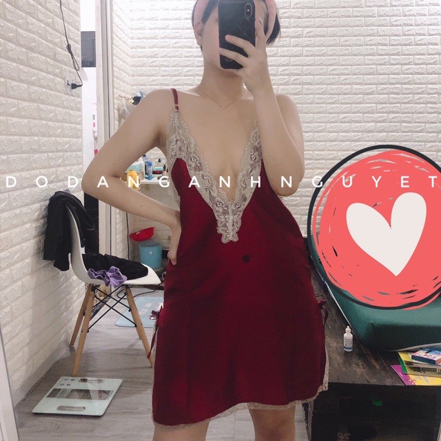 Váy ngủ phối ren hình thật