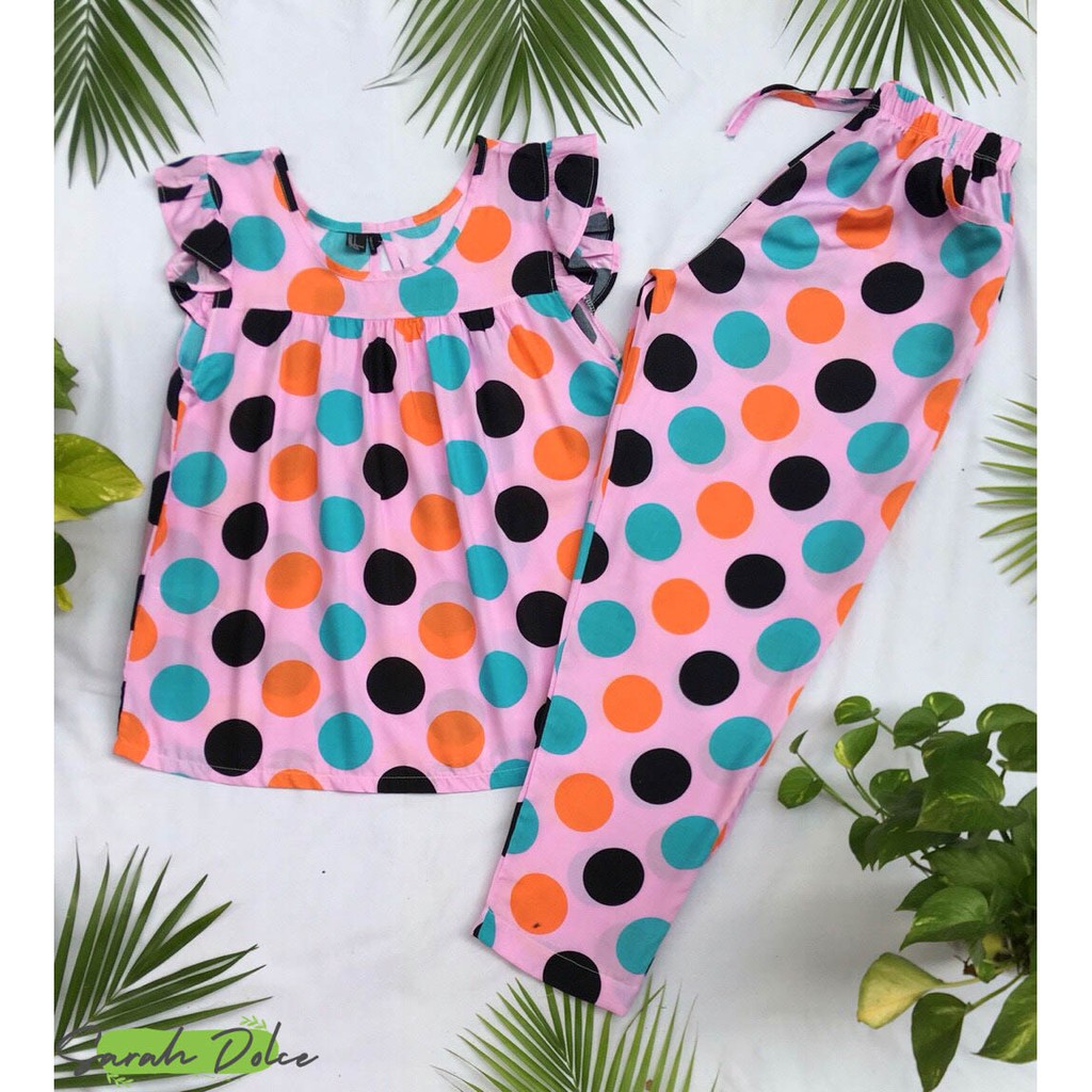 Đồ Mặc Nhà Vải Tole Áo Cánh Tiên Quần Dài F21