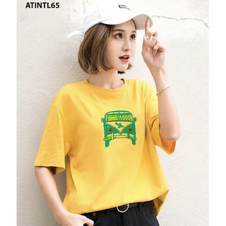 [ÁO HOT HIT] ÁO THUN NAM NỮ FREESIZE TAY LỠ IN HÌNH CHIẾT XE BUÝT SIÊU XINH  ĐỦ MÀU  - ATINTL65