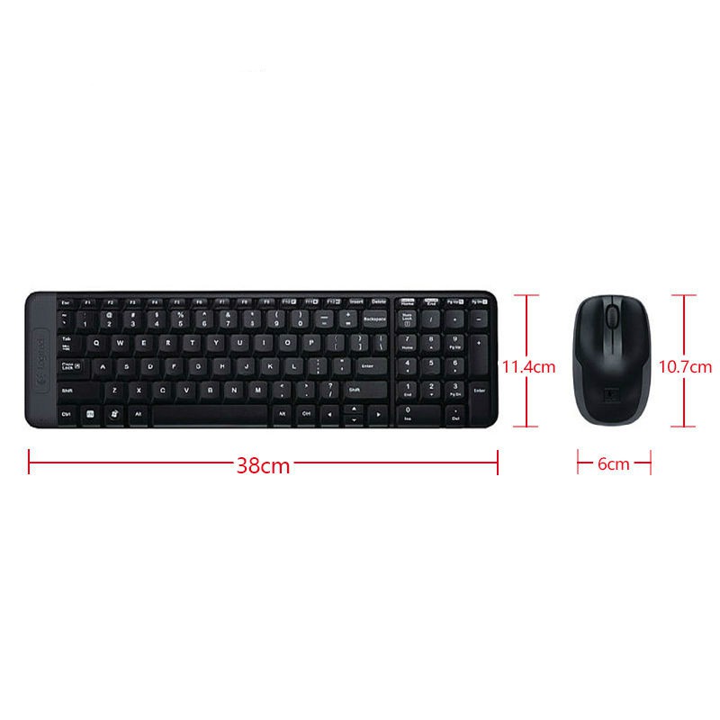 ﹉☑✑Bộ bàn phím và chuột không dây Logitech MK220 USB Business Office Home Key Mouse Set MK275