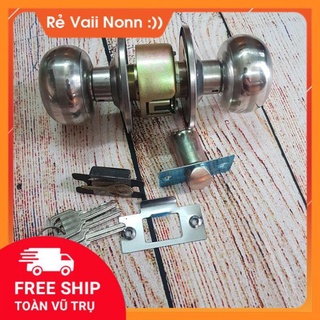 Free Ship Bộ khóa tay nắm tròn khóa cửa kho, khóa cửa toilet...
