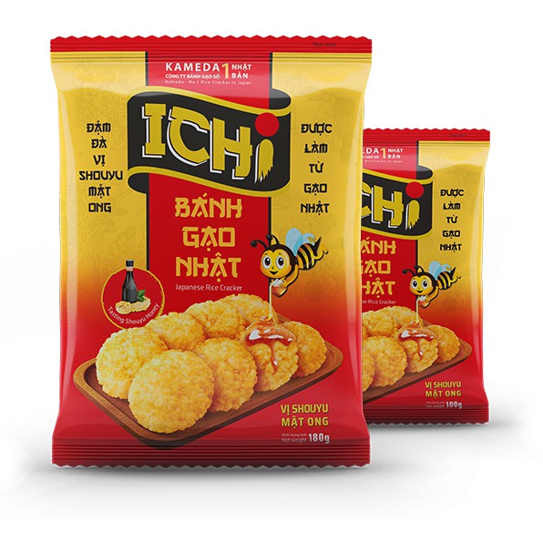 Bánh gạo Nhật mật ong Ichi gói 100g/ 180g