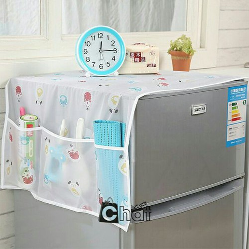 TẤM PHỦ TỦ LẠNH CÓ Ô ĐỂ ĐỒ TIỆN ÍCH