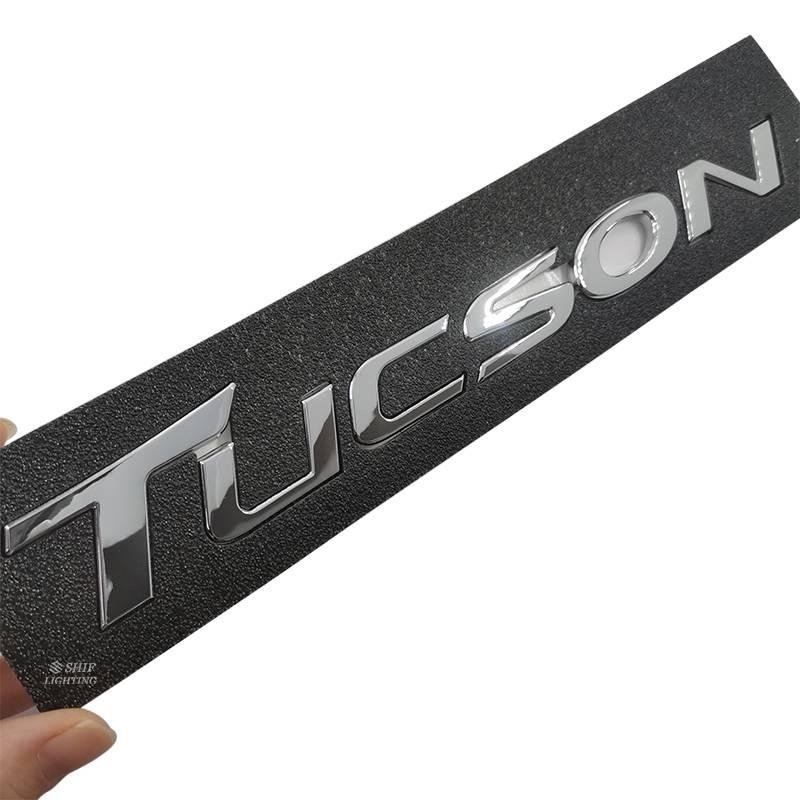 1 Miếng dán logo TUCSON bằng ABS màu đen thay thế cho xe hơi HYUNDAI