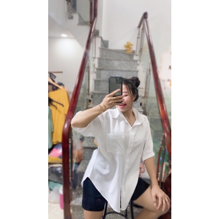 bigsize 60-110kg áo sơmi trơn 60-100kg( hàng sẵng-chuẩn bigsize)