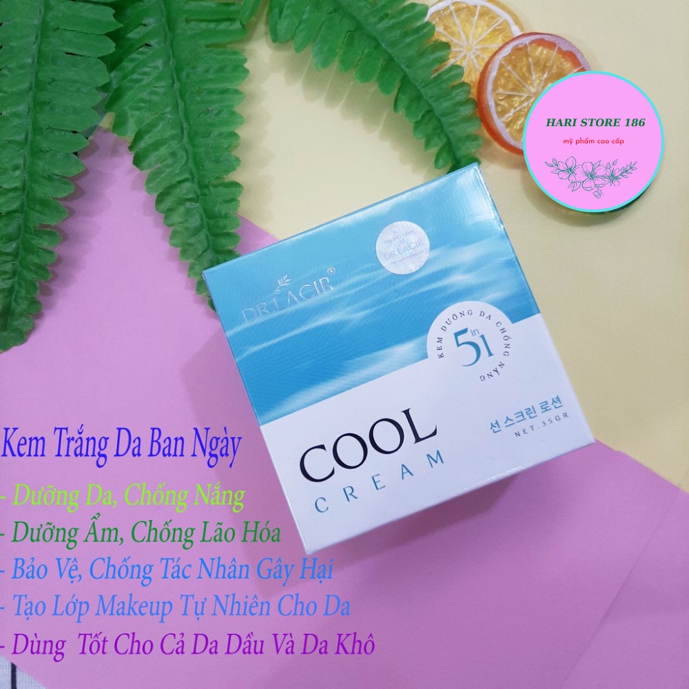 Kem dưỡng trắng da hari store Kem dưỡng trắng da Dr Lacir Cool Cream Dưỡng ẩm làm trắng da giúp da căng bóng