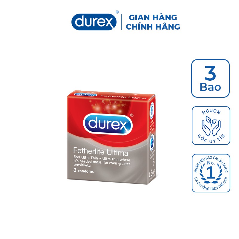 Bao cao su Durex Fetherlite Ultima 3 bao/hộp