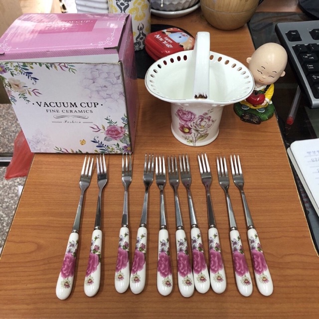 Giỏ sư + dĩa inox 304 ăn hoa quả siêu đẹp