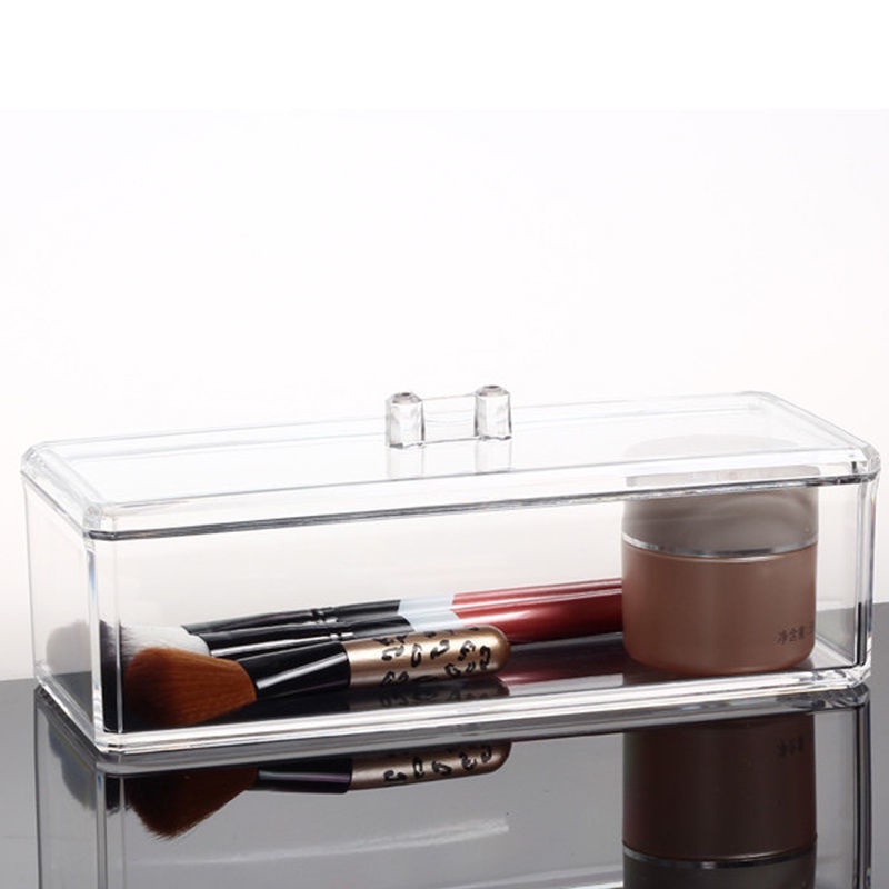 Hộp Lưu Trữ Acrylic Hộp Lưu Trữ Bông / Bông Tăm Bông Hộp Lưu Trữ Trên Máy Tính để Bàn Hộp Lưu Trữ Dụng Cụ Làm đẹp